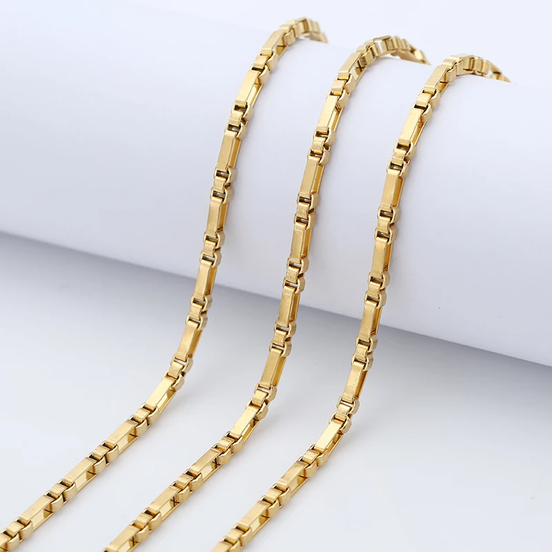 1 Meter Stainless Steel 3mm Witdth 3:1 Long Oval Link Box Chains Bulk Necklaces DIY Jewelry Making Bracelets Findings Wholesale