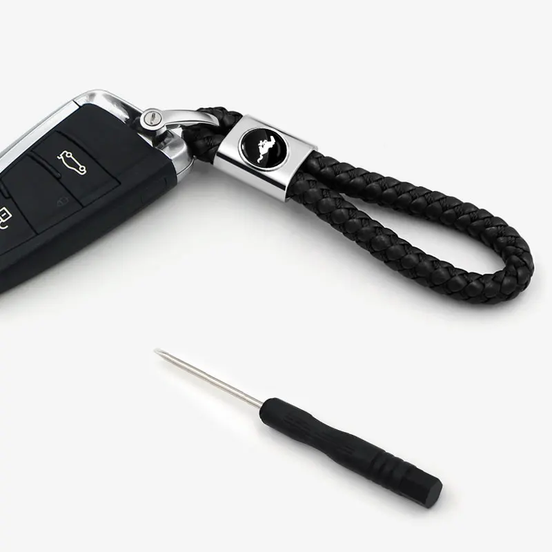 Car Carbon Fiber Keychain Zinc Alloy Keyrings Accessories For Ford Mustang 2005 2006 2007 2008 2009 2016 GT Mach-E 2013 Escala - view 4