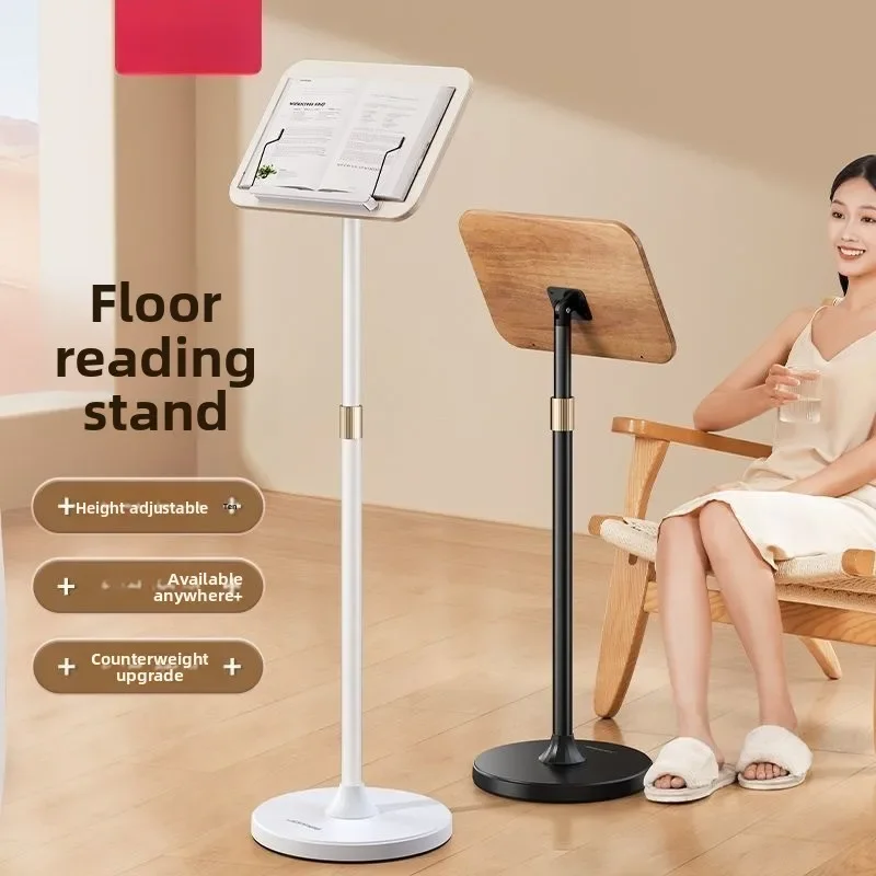 new Reading Bookshelf Floor-to-ceiling Reading Can Be Lifted and Lowered Student Multi-functional Home Tablet Bracket Painting