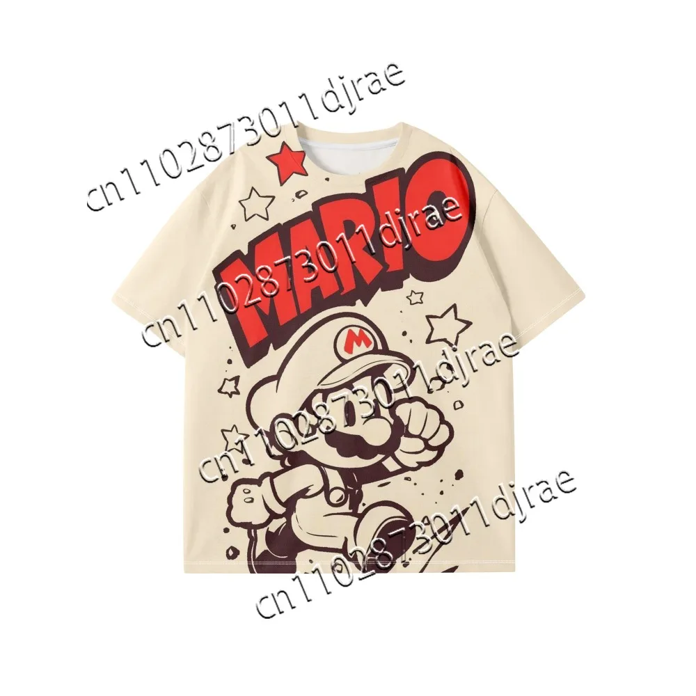 

Модная летняя бестселлерная футболка Mario 2025 года, удобная быстросохнущая футболка с 3D принтом для взрослых и детей