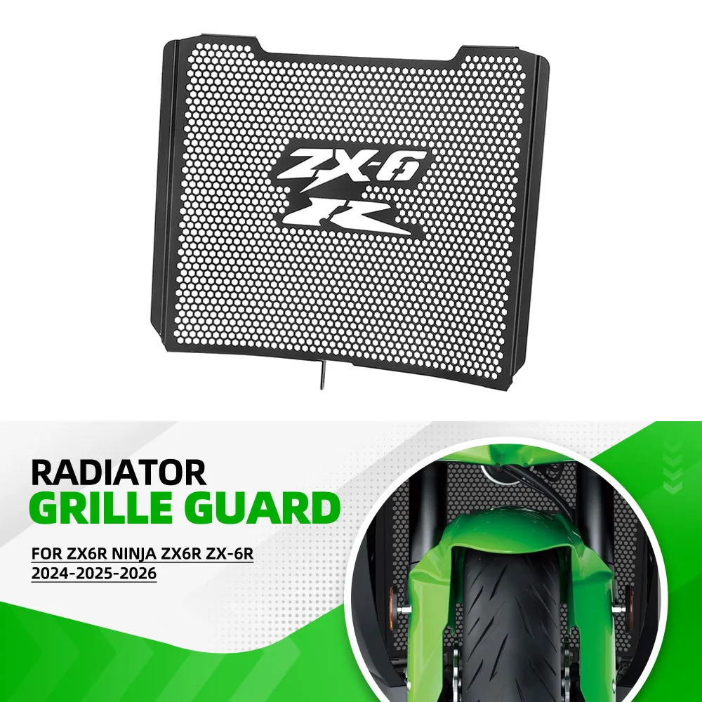 

For Kawasaki ZX6R /NINJA ZX6R 2024-2025-2026 Motorcycle Radiator Grille Guard Cover Protector ZX 6R ZX636 KTR 2009+ Accessories