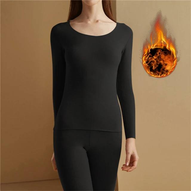 2024 Women s Thermal Underwear Winter Clothes Seamless Thick Double Layer Warm Lingerie Women Thermal Clothing Set 2 Pieces AliExpress