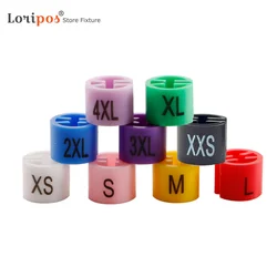 100pcs Per-printed Plastic Hanger Size Marker Round Size Tags Color-coding Size Dividers For Clothes Hangers Display Clothes