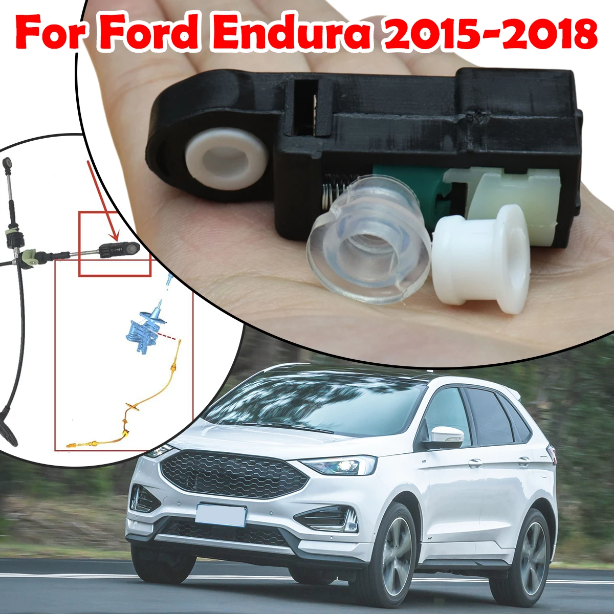 التلقائي شيفتر كابل جلبة والعتاد نهاية موصل إصلاح كم جروميت طقم تصليح اكسسوارات السيارات لفورد إندورا 2015 2016-2018 #1