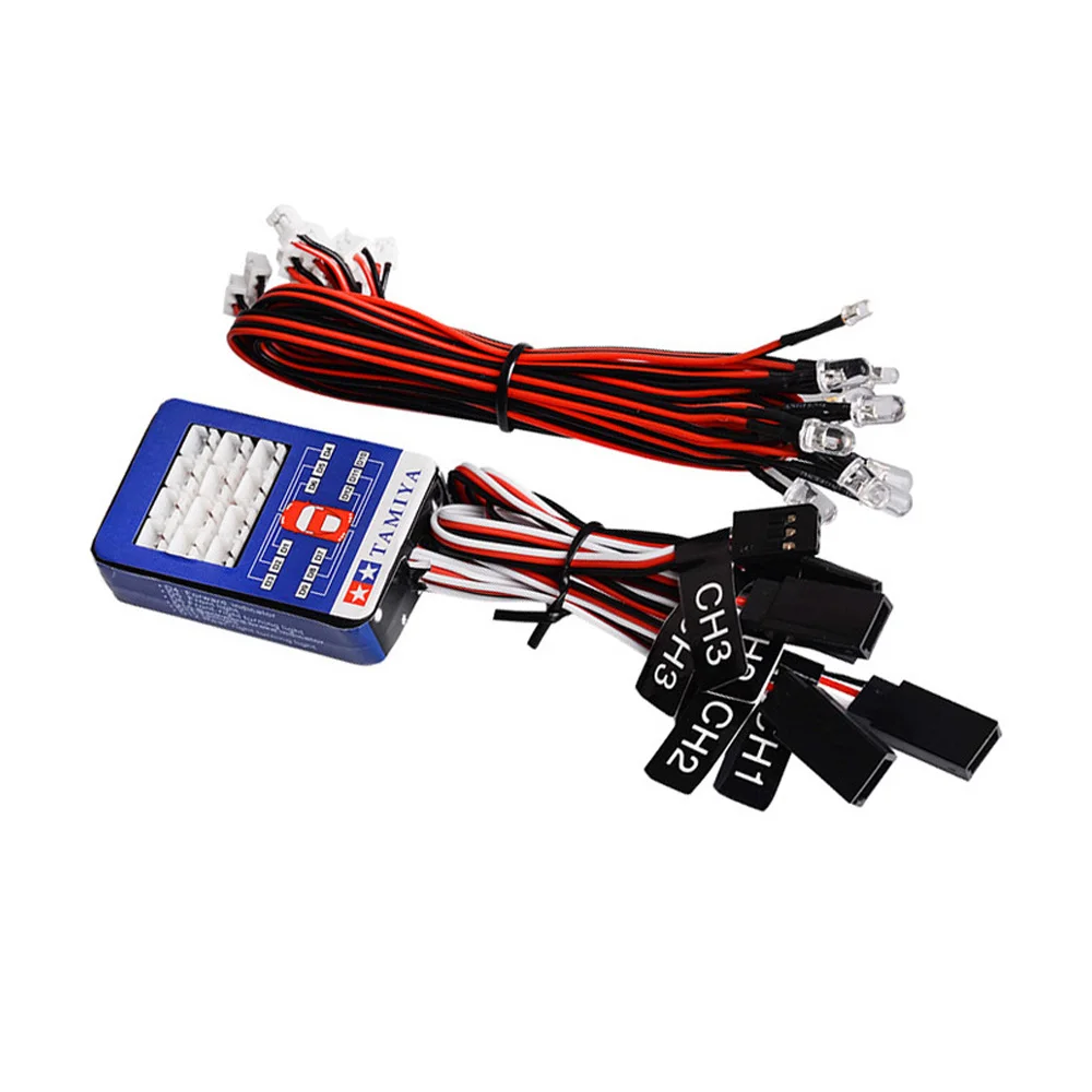 Simulation Blitzlicht 12 LED-Beleuchtungs satz Lenkbremse für Modelle im Maßstab 1:10 RC Auto Yokomo Tamiya HSP HPI Axial RC4WD TrX