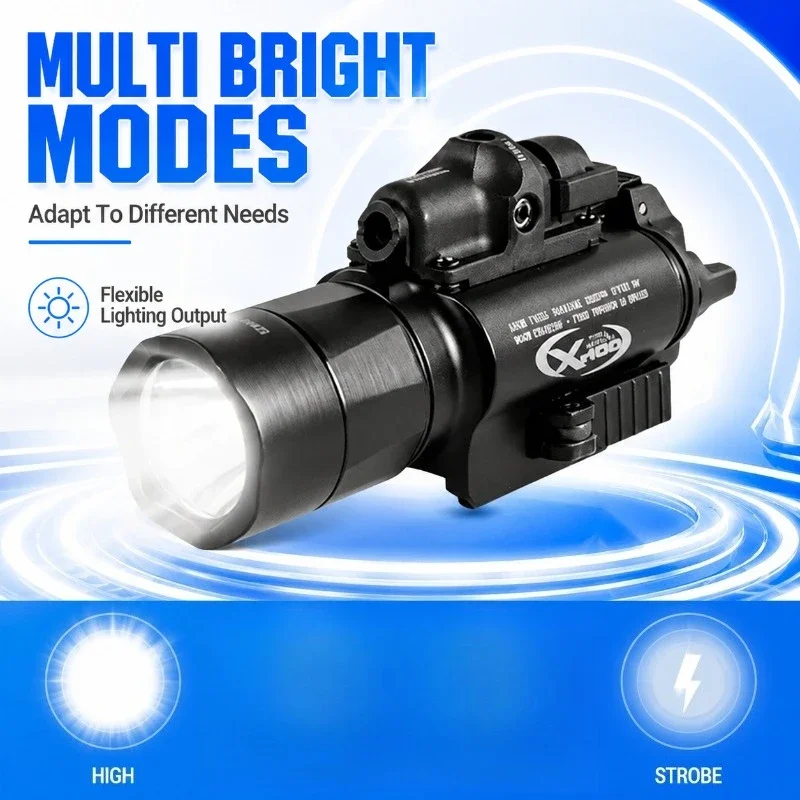 Quick Unlock Design X400U Metal Torch Under Attaching Rack Portable Bright Lamp With Precision Beam Calibration