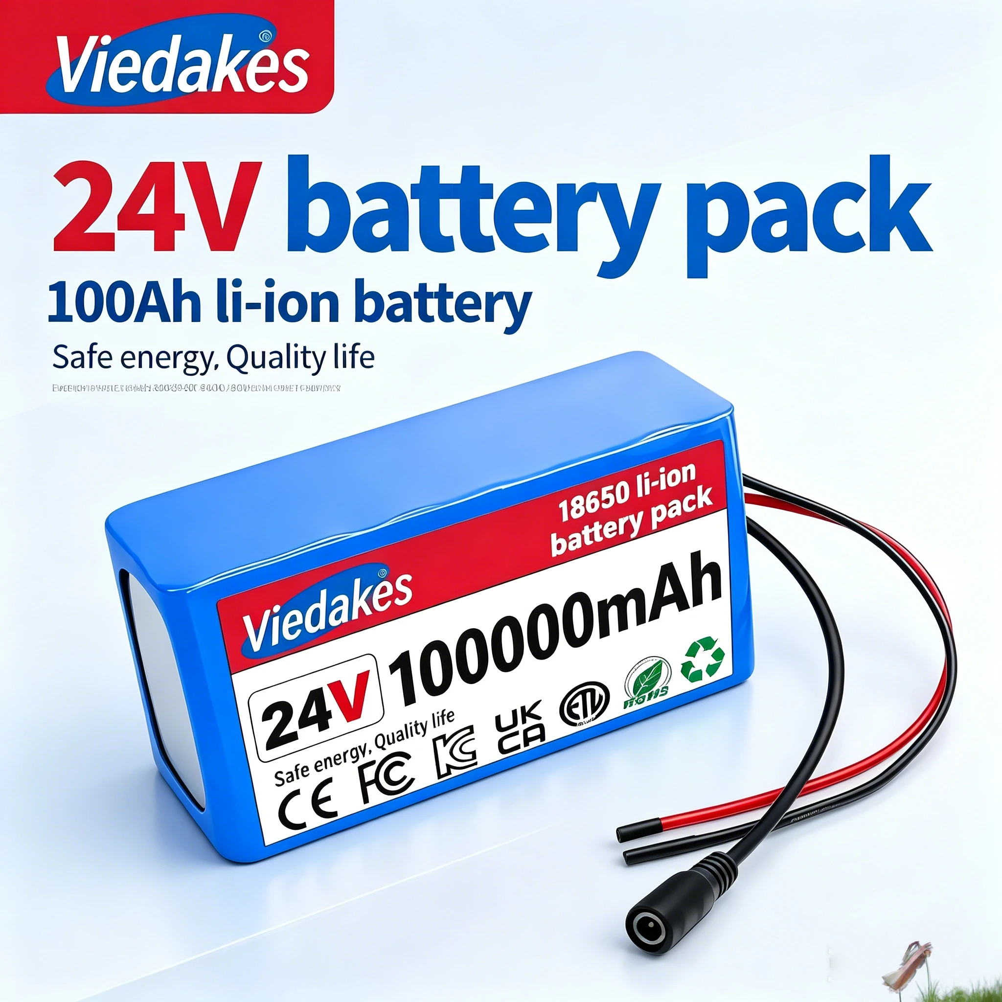 New 7S3P 24V100Ah  Li-ion Battery, 100000mAh High Capacity Battery for Electric Wheelchair, Scooter,Toy Car, 24V Power Tools