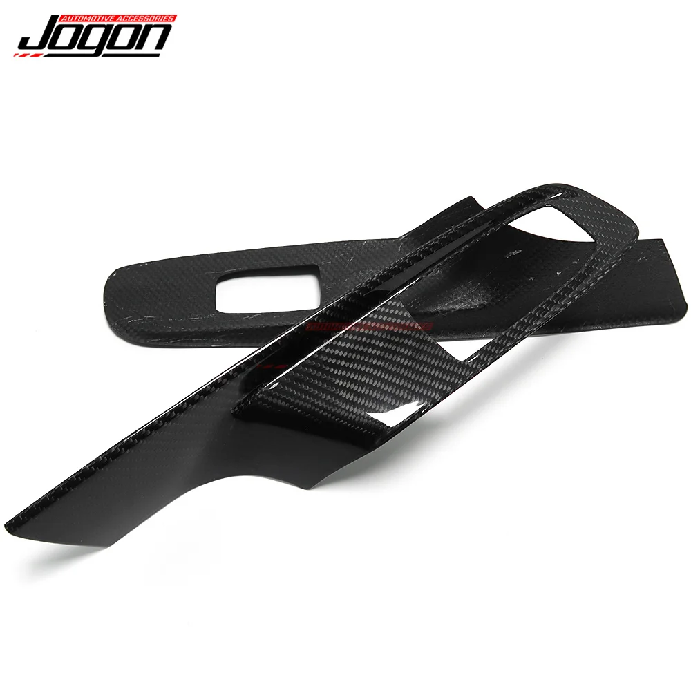 For Corvette C8 Coupe Real Carbon Fiber Car Window Lift Switch Panel Frame Cover Trim Sticker Interior Accessories