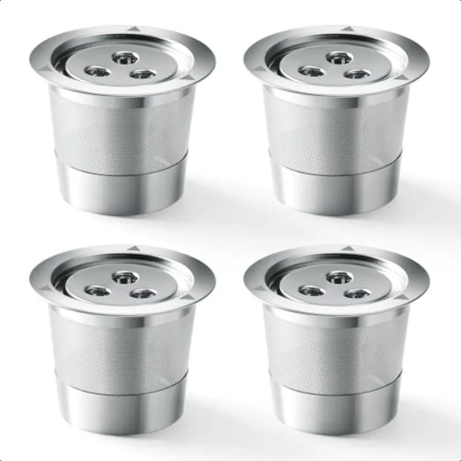 

4 Pack Stainl Steel Reusable K Cup Coffee Pods Compatible with Ninja Coffee Maker CFP201 CFP301 Dual Brew Pro hine Reusable Nin
