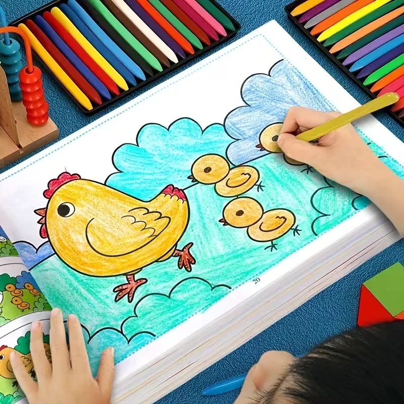Step-by Step Painting Coloring Book Progressive Easy to Hard Levels Creative Art Learning Activity Quality Paper Book Gift