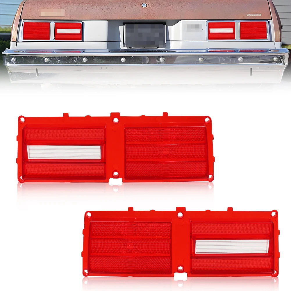 

2Pcs Rear Bumper Backup Light Reverse Light Brake Light Tail Light DRL Light Cover For 1975 1976 1977 1978 1979 Chevrolet Nova