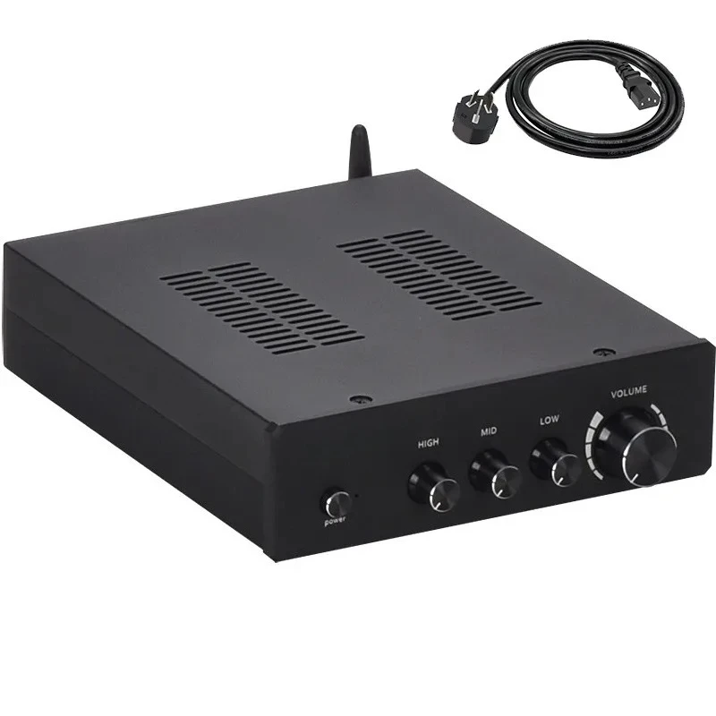 300Wx2 TPA3255 BT 5.0 DAC HiFi Home Power Amp with Tone Control Preamp Assembled in Black Home Theater Power Driver Modules