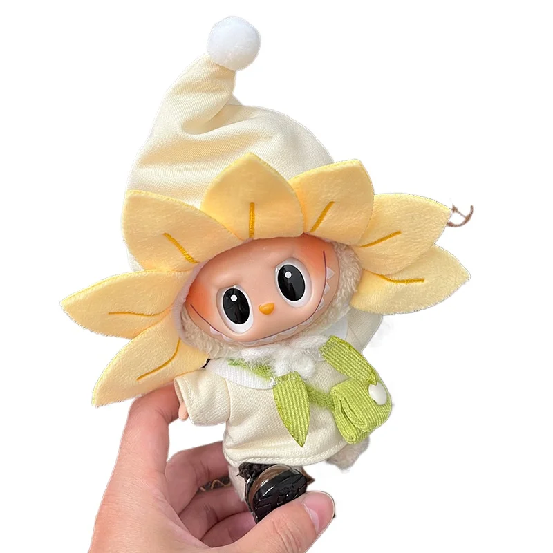 Trendy 17cm Labubu V1/V2 Plush Toy Clothing Set - Cute Outfits & Accessories for Play & Collecting