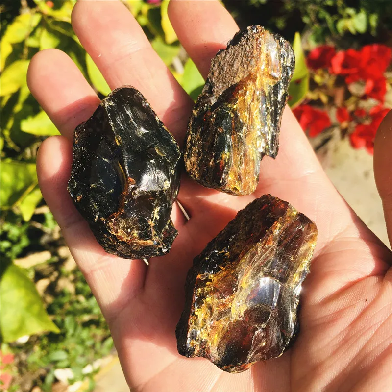Hot!!Natural amber raw stone crystal gem collection rough rock mineral specimens healing home decor