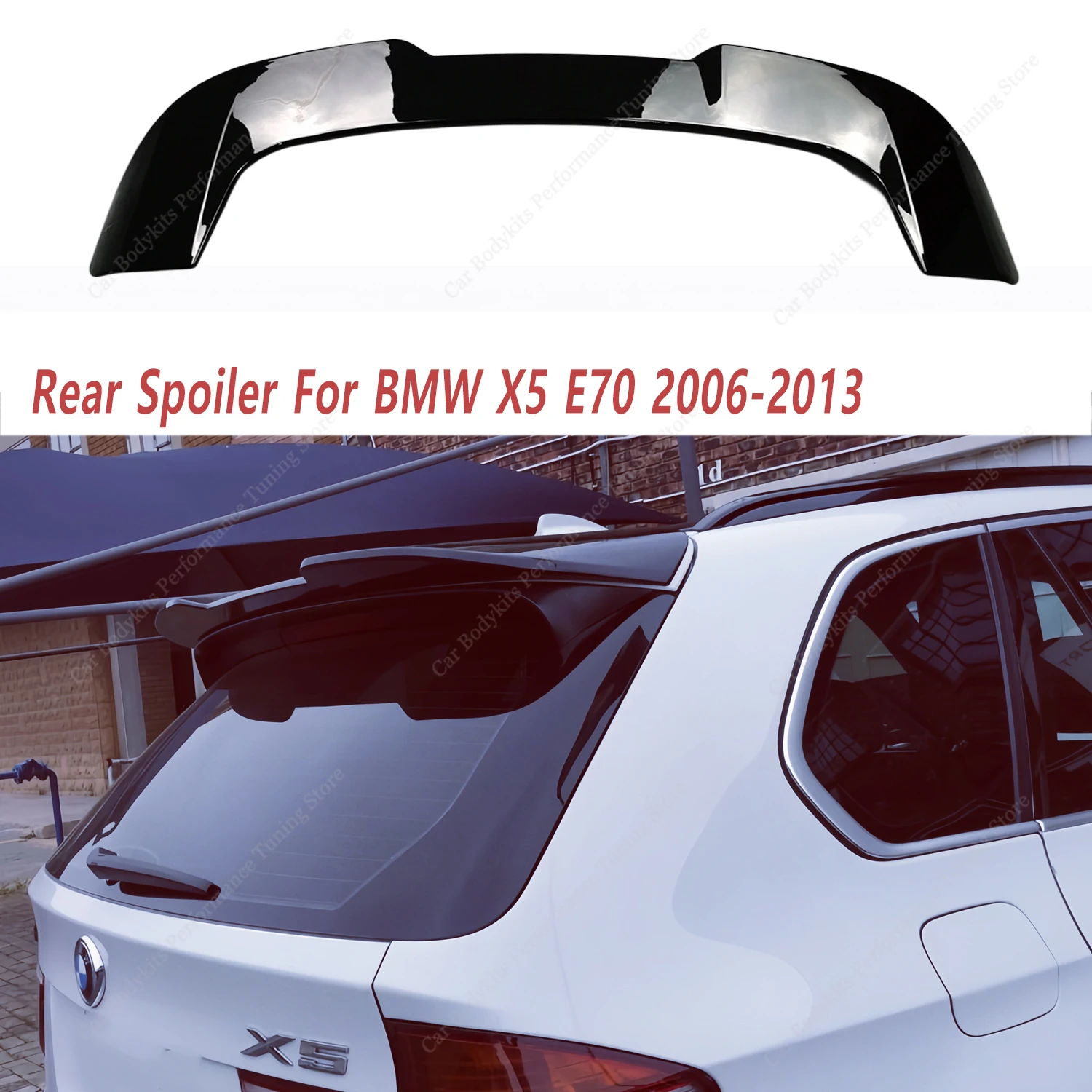 

Gloss Black MP Style Rear Spoiler Tail Wing Lid For BMW X5 E70 35i 30d 48i 40d 50i M50d 2006-2013 Rear Top Spoiler Caps Tuning