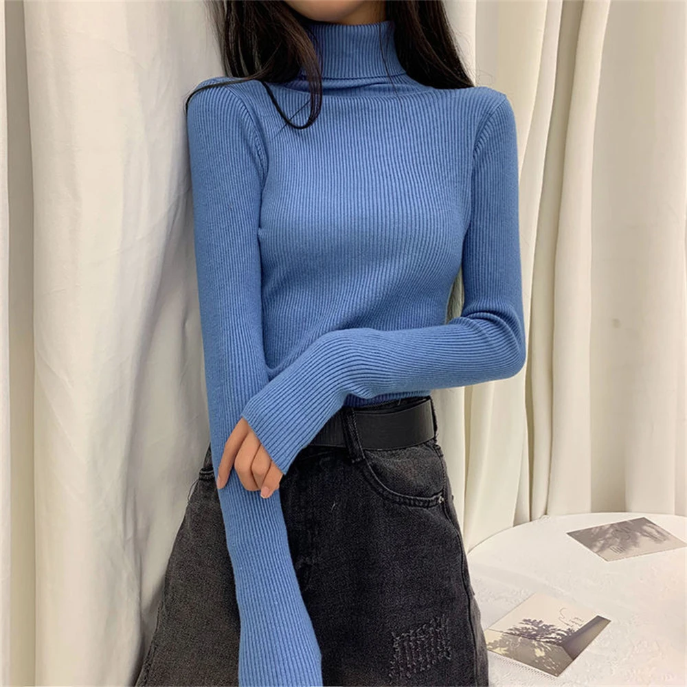 Women's fall winter shirts vest top tank 2022 new bottoming shirt all-match high neck fashion slim shirt women's trend shirts