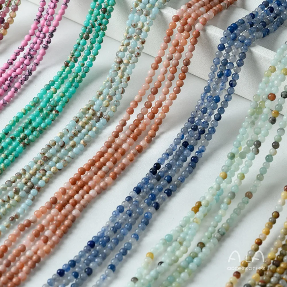 

Натуральный агат, нефрит, бирюза, турмалин, 3 мм, круглые бусины, свободные бусины, сделай сам, браслет из бисера ручной работы, ожерелье, ювелирный материал