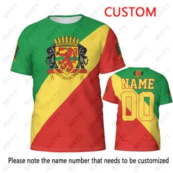 Republic Of Congo Youth T Shirt Congo Brazzaville Kids Child Football Jersey Personalized Name Number Logo On Casual Clothes 6XL