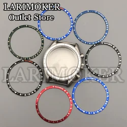 LARIMOKER 40mm Silver Titanium Watch Case Sapphire Glass fit VK63 VK64 movement Stainless Steel Bezel Watch Accessories set