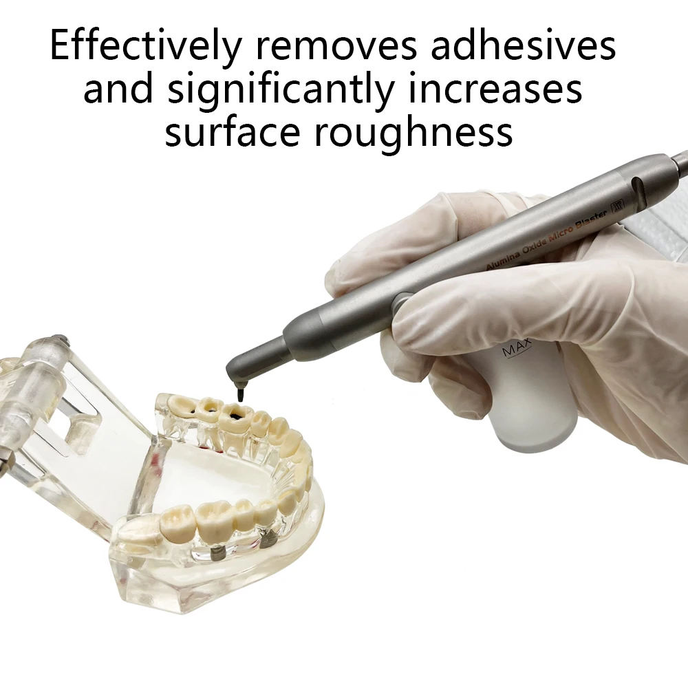 Dental Aluminum Oxide Micro-Sandblasting Machine 360° Rotatable Removable Nozzle 2/4 Holes Dental Sandblasting Handpiece