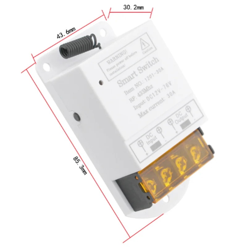 JABS-Wifi 30A Tuya Smart Switch Intelligent Automation Modules APP Remote Control DC12-76V Relay High Power