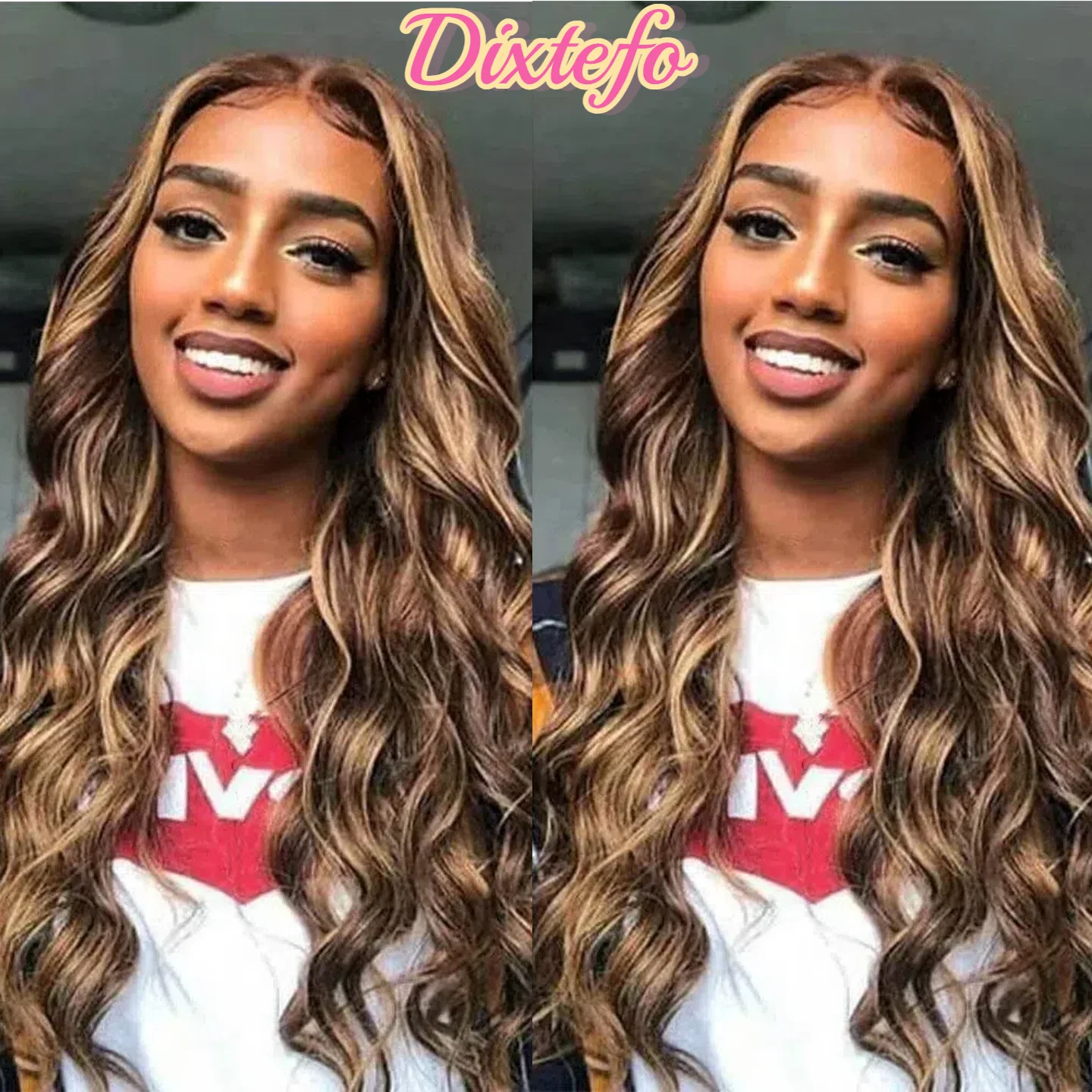 

13x4 HD 200 Плотность Выделите Объемная Волна Парик Человеческих Волос P4/27 Светлый Коричневый Парик 13x6 Кружевной Фронтальный Парик Цветные Человеческие Волосы Для Женщин