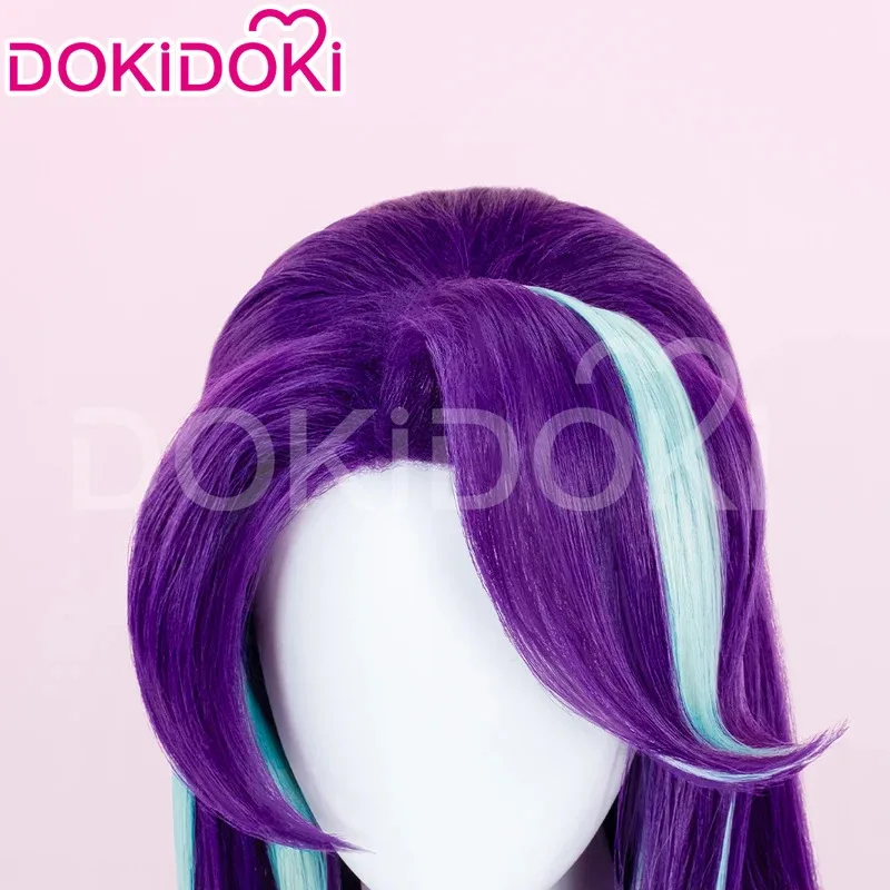 LQIN STOCK Starlightt Glimmerr شعر مستعار الكرتون تأثيري DokiDoki النساء 70 سنتيمتر الأرجواني الأزرق الشعر الطويل Starlightt Glimmerr تأثيري الحرة Ca
