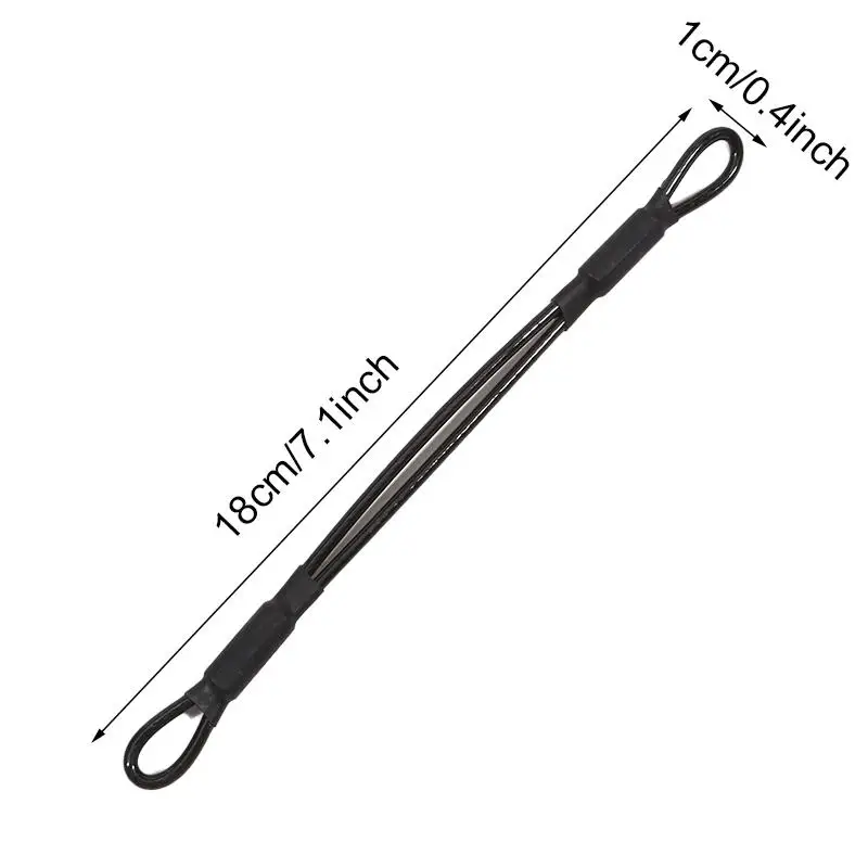 1/10 Buah Kabel Keamanan Keselamatan Baja Tahan Karat Kawat Aman Perak 18Cm X 1Cm Tali Lampu Panggung Anti Lepas Lingkaran Ganda