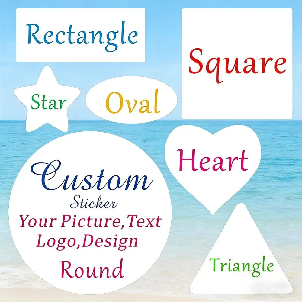 

100pcs Custom LOGO Stickers White Label/Wedding Packaging barcode sticker design Kraft baking your own name,THANK YOU labels