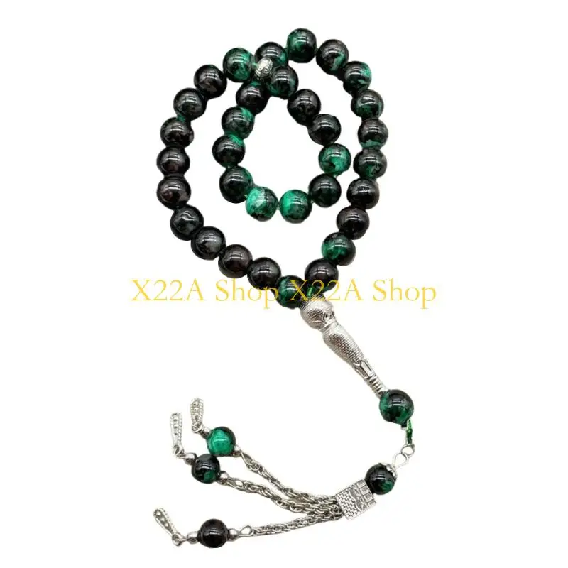Unique Handcrafted 33 Bead Buddhist Bracelet Glass Beaded Prayer Jewelry Comfortable Spiritual Companion Fashion Accessory