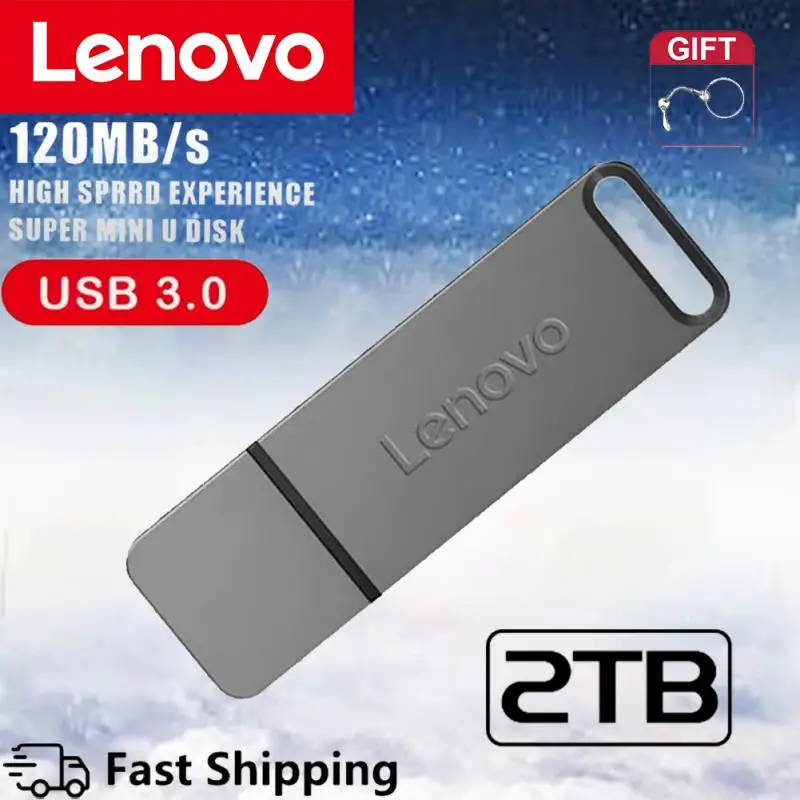 Lenovo 2TB U Drive USB 3.0 1TB 512GB Type-C High Speed Pen Drive Metal Waterproof USB Flash Drives Storage Memoria USB Stick