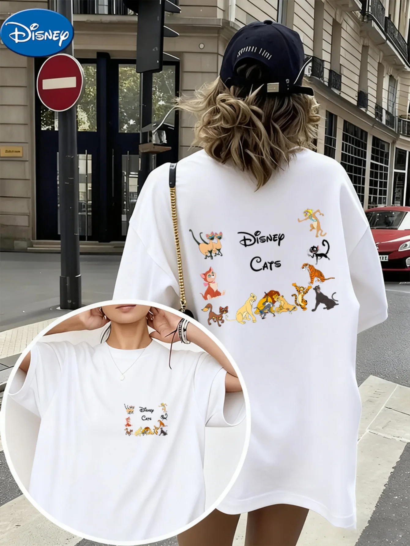 

Футболка Disney Lover Cats, новая модель, унисекс, оверсайз, одежда на все случаи жизни, стильная одежда, хлопковая уличная одежда, мягкая, высокого качества.