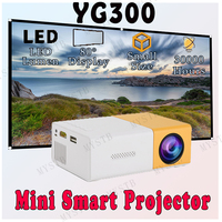 YG300 Global Mini Smart Projector 800 Lumens 60-120 Screen in 1-2M Portable Design Manual Focus 30000Hrs LED for Home Camping