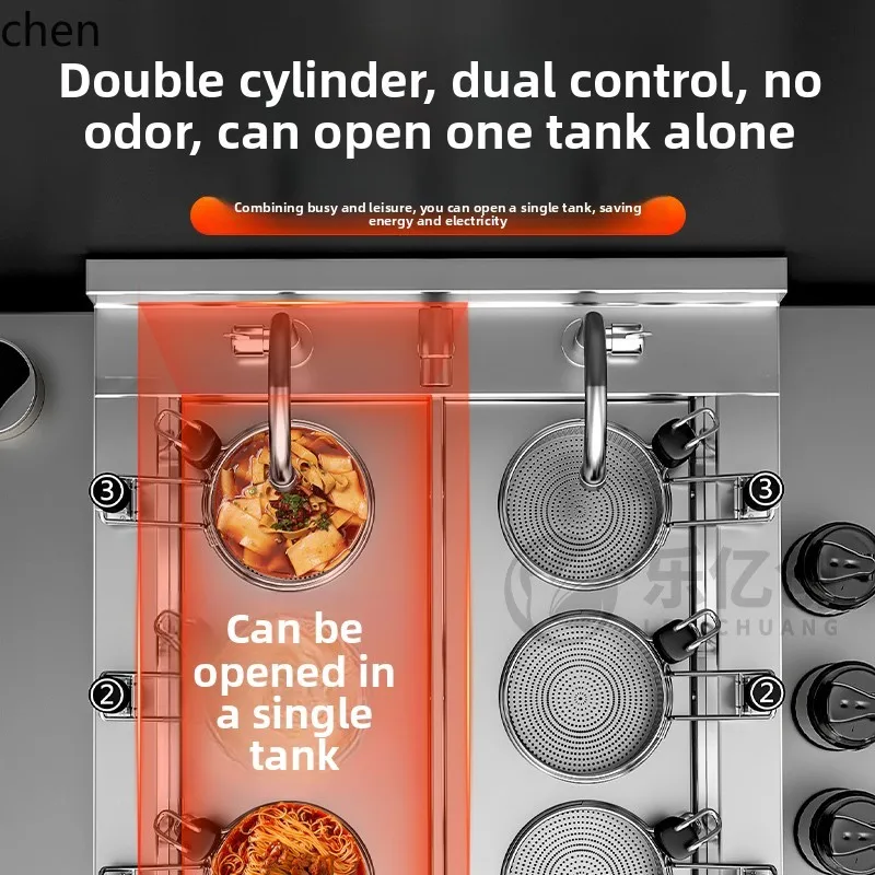 ZML Forno per la cottura delle tagliatelle Riscaldamento elettrico commerciale Sollevamento Macchina per la cottura delle tagliatelle con temporizzazione intelligente a gas multifunzionale