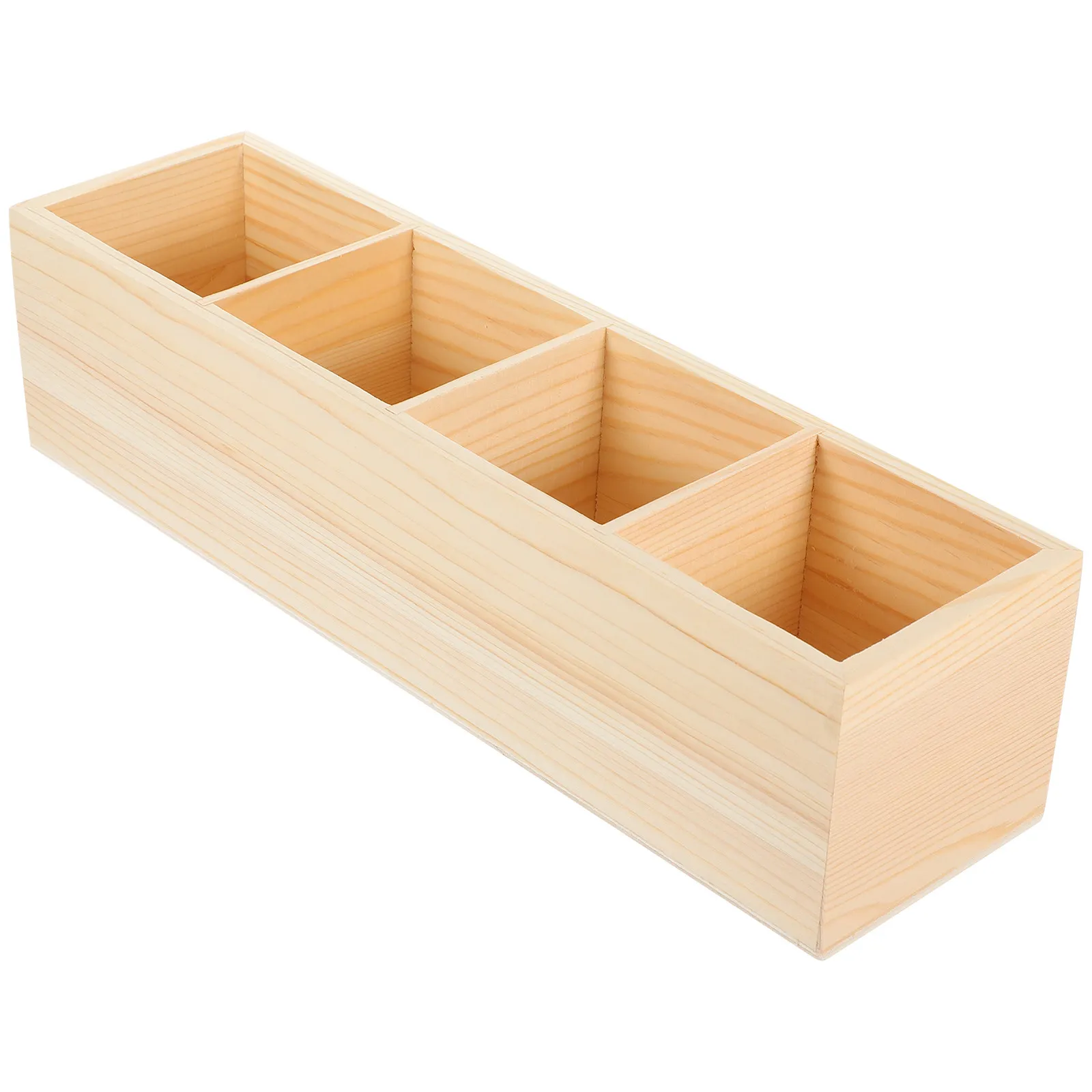 Pine Wood Pen Holder Desk Organizer for Makeup Brushes, Lipsticks, Nail Polish & Stationery – Vertical Storage