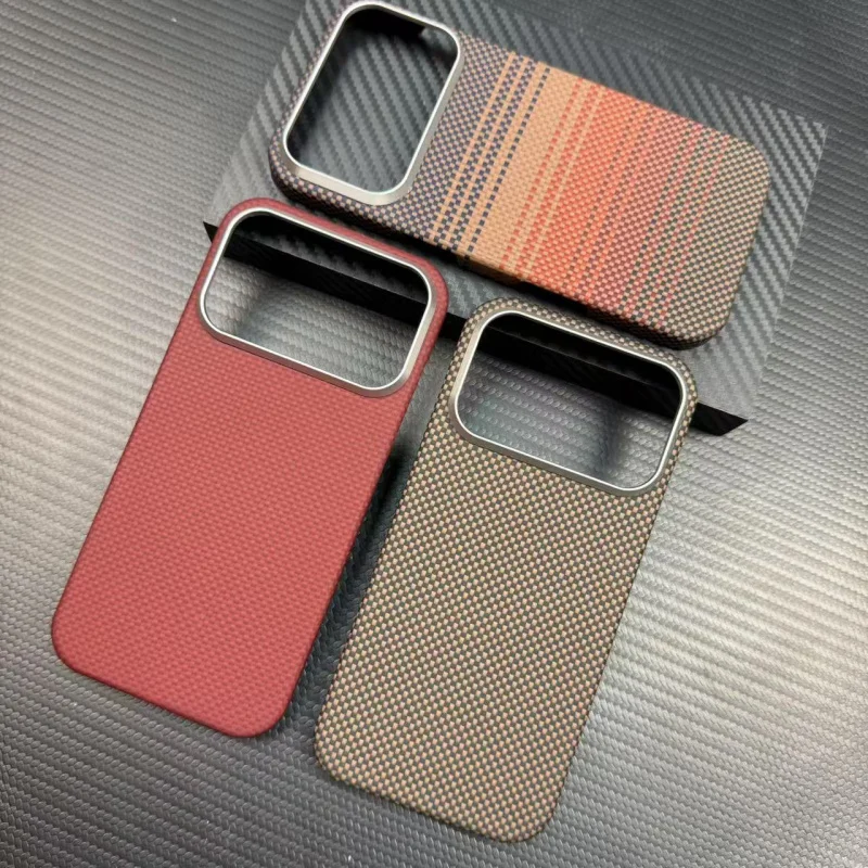 

Suitable for Apple17promaxKevlar Phone Case for Apple17AirAramid Fiber Protective Case with Magnetic Attachment