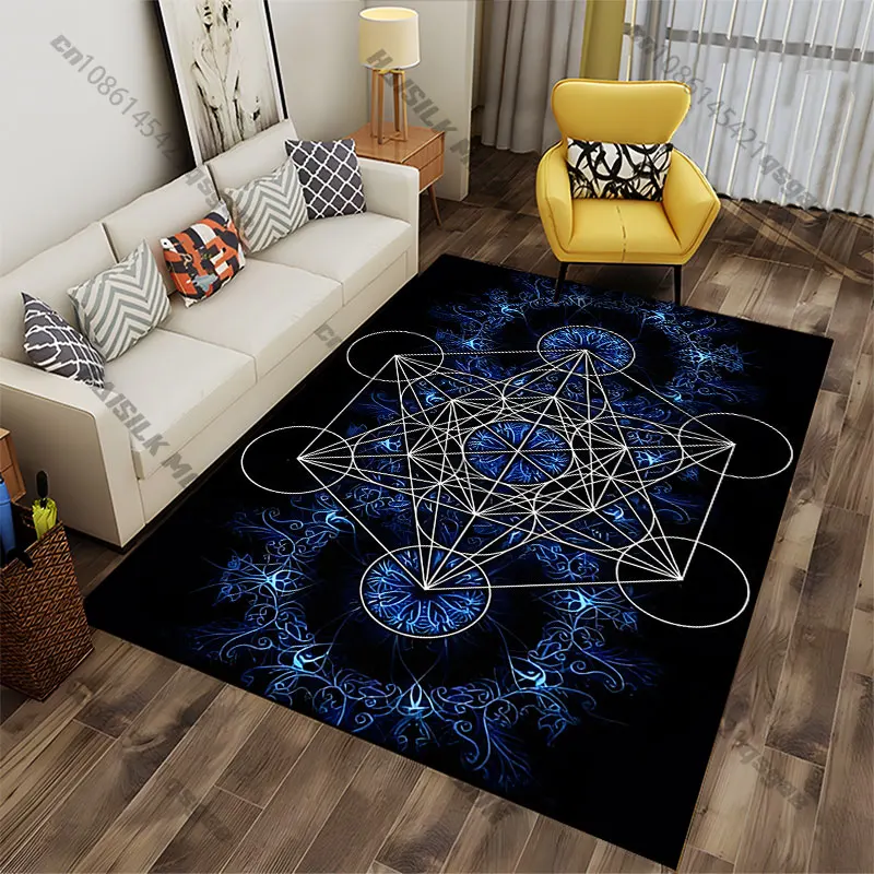 Sacred geometry mystical energy patterns carpet Yoga living room room decor children's crawling mat doormat area rug