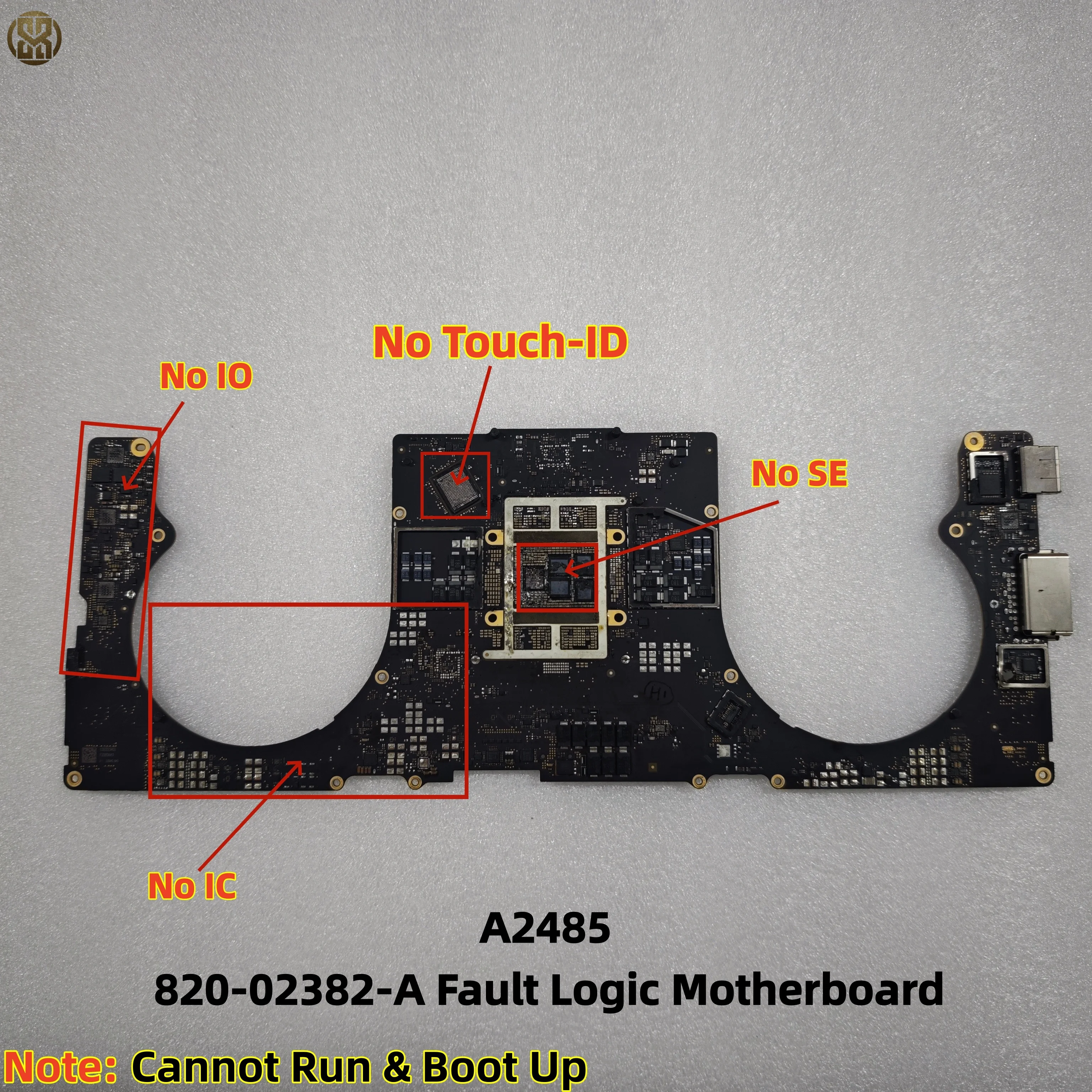 For MacBook Pro 16 inch M1 Pro / M1 Max A2485 820‑02382‑A Logic Motherboard Cannot Run & Boot Up Fault Board Material Board