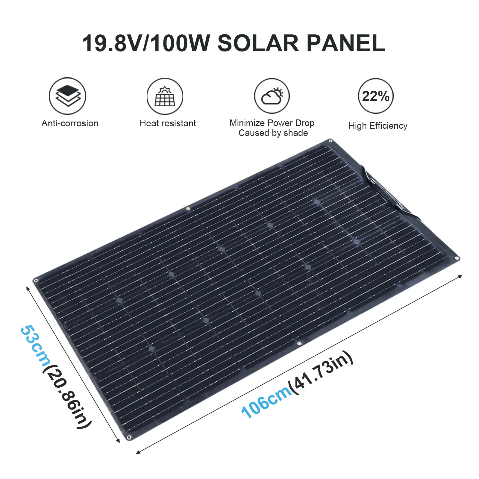 12V 100W Flexible Solar Panel 19.8V 100 W 200 Watt Solar Panels kit complete Controller for RV Boat Car Home  Battery Charger