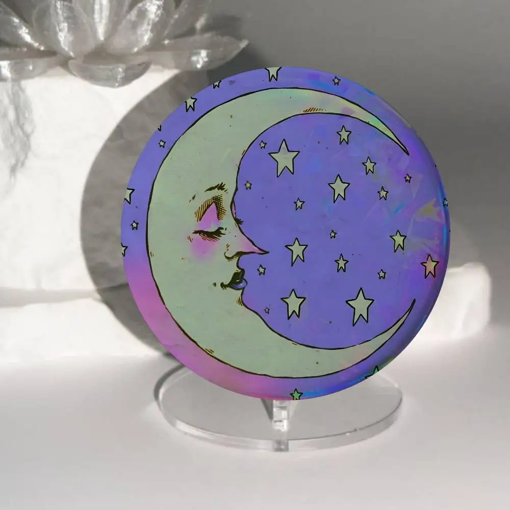 Moon And Stars Round Badges Can Be Used To Decorate Clothes And Backpack Pins