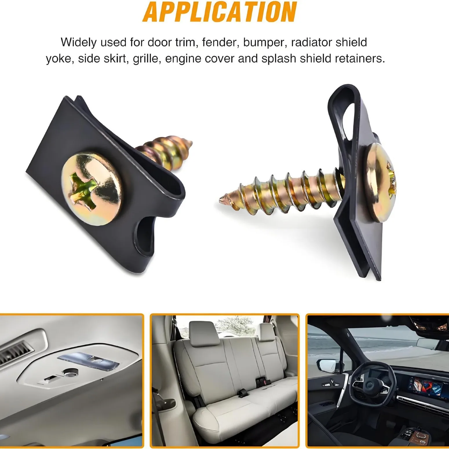 170 個のナットキットダッシュボード U ネジクリップ車と形状クリップと適切な部品の内部形状ガスケットを組み合わせた