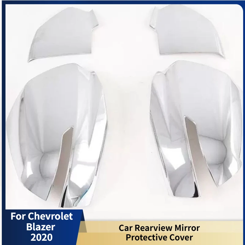 For Chevrolet Blazer 20 Car Carbon Fiber Rearview Mirror Cover Illuminated Side Mirror Protective Shell Anti-scratch Accessories