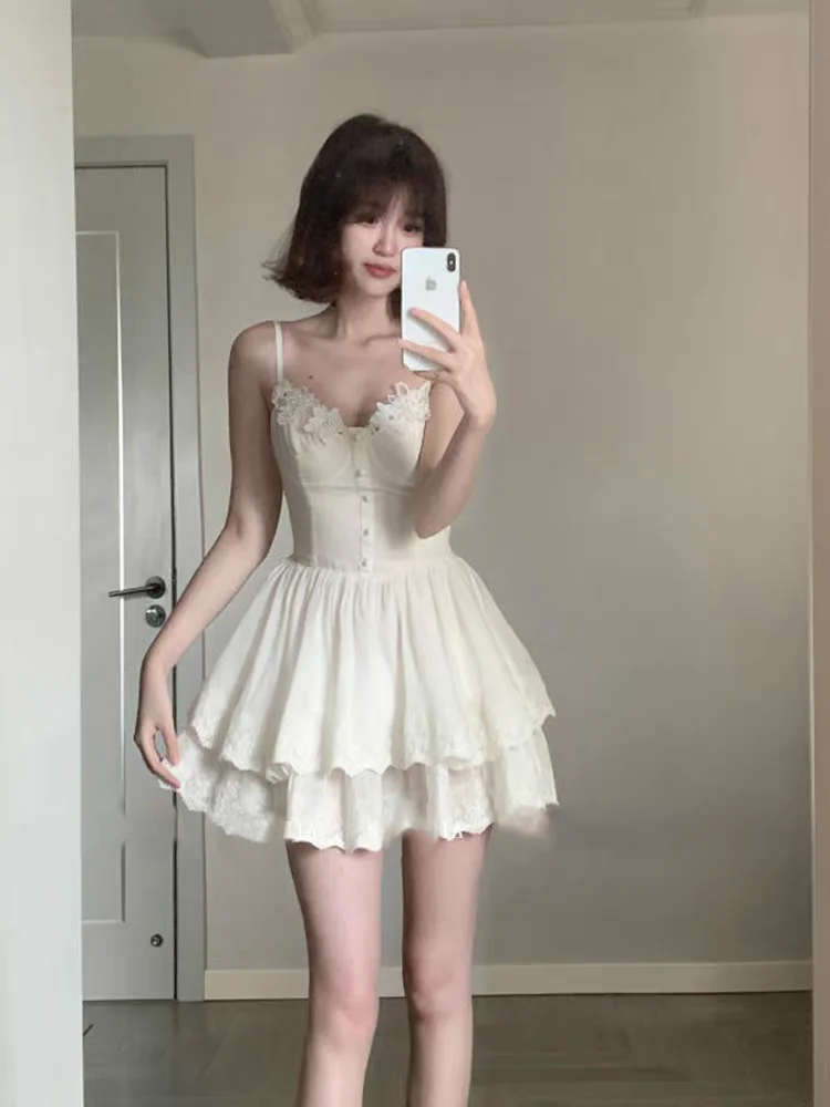 فساتين نسائية للحفلات للنساء لحفلات الزفاف الصيفية من الكتان Smocking خصر حريري للترفيه يوميًا فني نقي رعوي قابل للتنفس #4