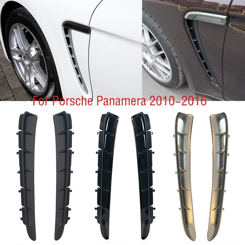 Für Porsche Panamera 2010 2011 2012 2013 2014-2016 Vordertür Kotflügel Seitengitter Blattplatte Luftauslass Dekoration Abdeckungsstreifen – Detail 2