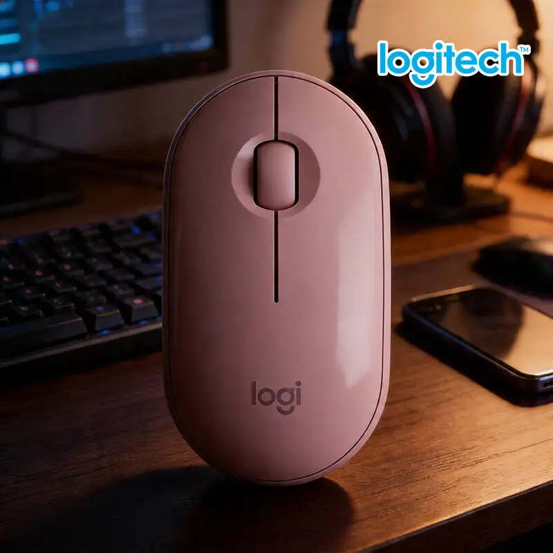 

Оптическая мышь Logitech M350 Travel - тонкий корпус, бесшумная работа, радиус действия 10 м, USB-приемник, портативный аксессуар для ноутбука