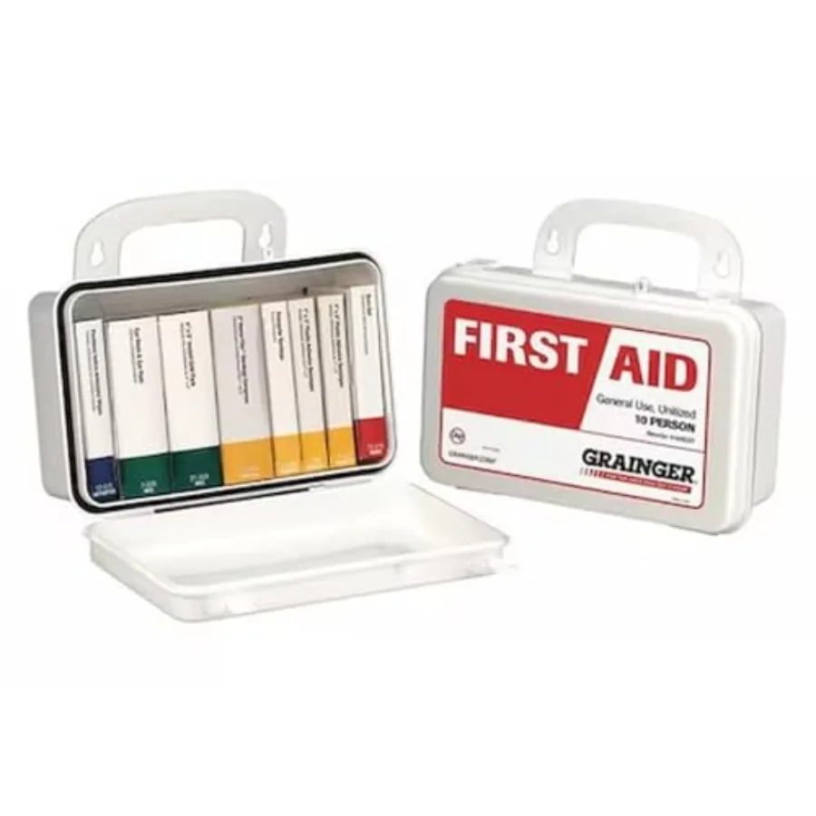 First Aid Kit w/House, 58pcs, 2 3/8x4, WHT