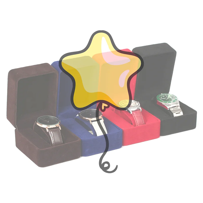

Watch Box Fashion Velvet Round Corner Smartwatch Clock Storage Case Jewelry Accessories Business Packaging Boxes