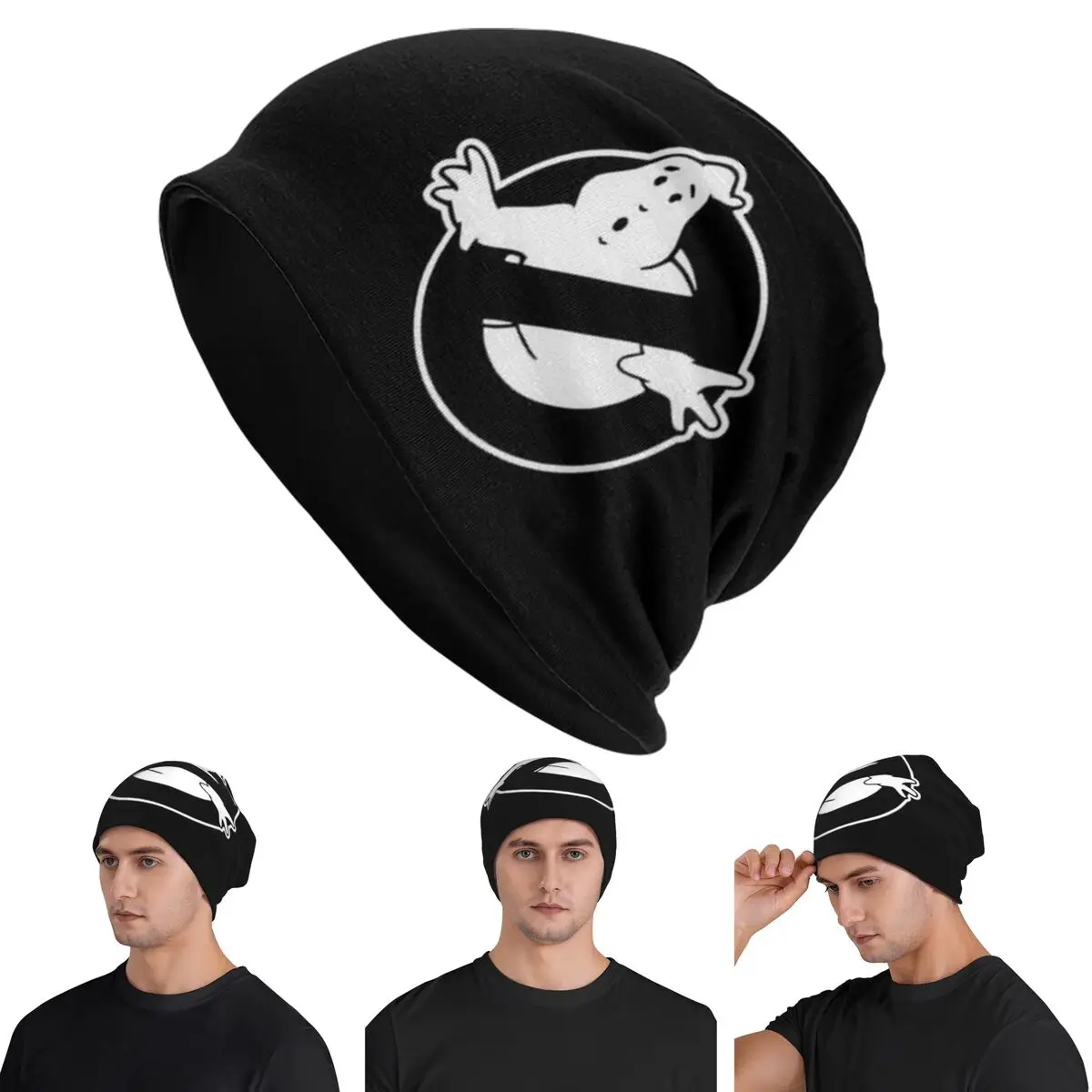 

Шапки с логотипом The GhostBusters, унисекс, шапки для взрослых, вязаная шапка с капюшоном, теплые шапки в стиле хип-хоп, осень-зима, уличные шапки Skullies