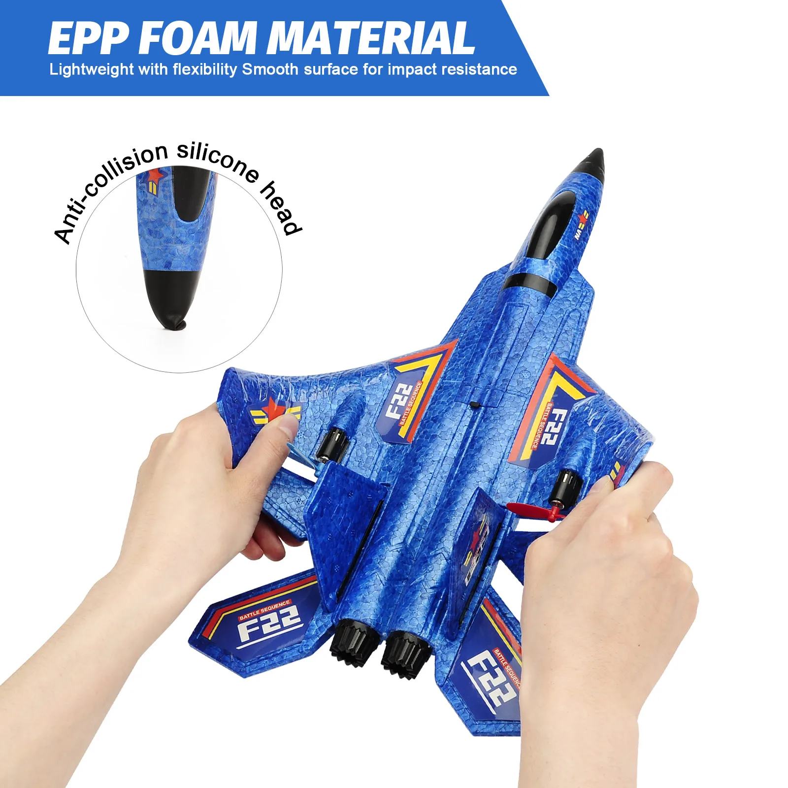 Jaming F22 RC Plane F22 Raptor Helicopter 2.4G 2CH Remote Control Aircraft Remote Control EPP Foam Plane Children toys