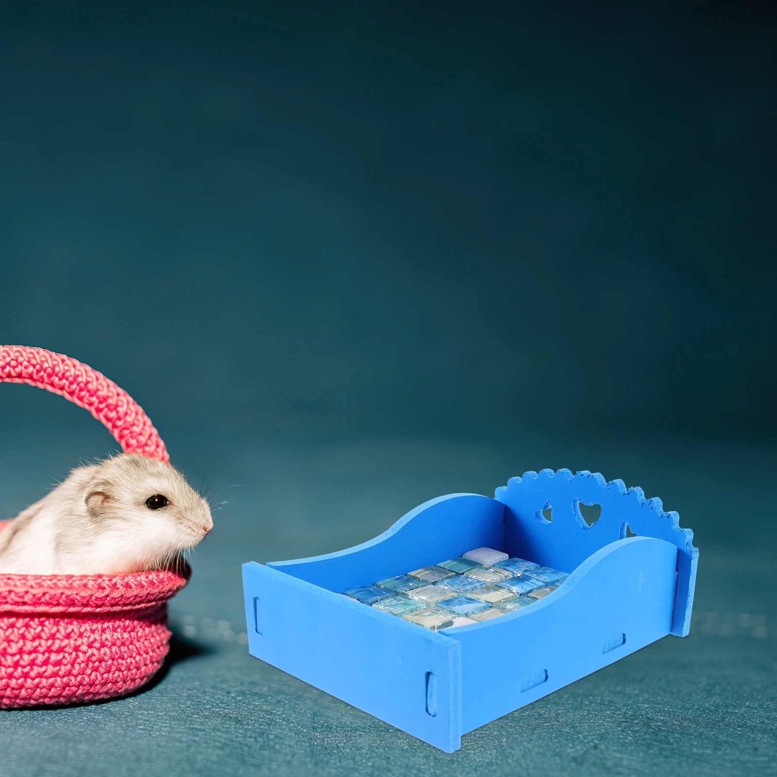 1 قطعة سرير التبريد كريستال الهامستر عش الحيوانات الأليفة حصيرة Skyblue دائم سهلة التنظيف السريع تبديد الحرارة مناسبة الحيوانات الصغيرة #1